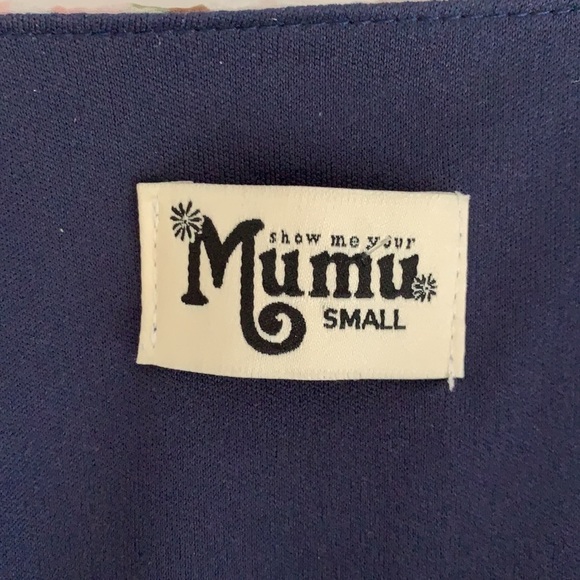 Show Me Your Mumu Women’s Floral Tunic Blouse Top Navy S - Picture 5 of 7